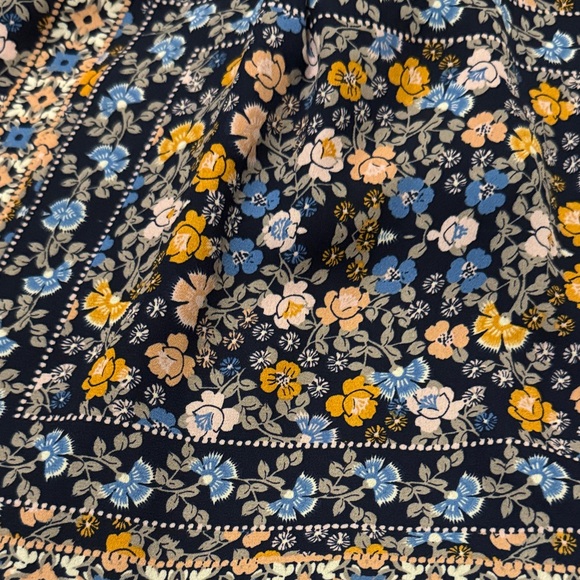 Lulus Flora Aura Floral Romper Blue Boho V Neck Flowy - Picture 4 of 4